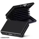 Black 6 Slots RFID Protected Metal Credit/Debit/ATM Card Holder Case Wallet for Men & Women (9.5 Cm x 6.5 Cm x 1.5 Cm)